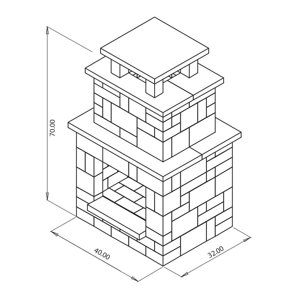 Bluestone Compact Outdoor Fireplace 4 Bluestone Compact Outdoor Fireplace - Image 4