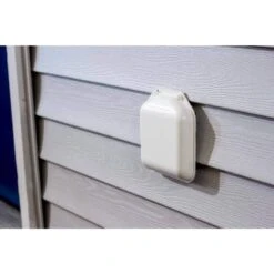 4 In. Low Profile Dual Door Wall Vent In White -Fire Place Store no pest vent wall vents npvw 4f 1000