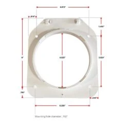 4 In. Low Profile Dual Door Wall Vent In White -Fire Place Store no pest vent wall vents npvw fa 1000