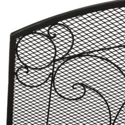 Burnell Matte Black Metal 1-Panel Fireplace Screen -Fire Place Store noble house fireplace screens 71566 1f 1000