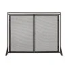 Cartwright Matte Black Metal 1-Panel Fireplace Screen