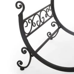 Solis 5-Piece Fireplace Tool Set With Log Rack -Fire Place Store noble house fireplace tools 71097 1f 1000