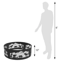 Decorative 36 In. X 12 In. Round Steel Wood Fire Pit Ring - Northern Woods -Fire Place Store northern woods blue sky outdoor living fire pit covers and accessories fr361208nw 40 1000