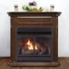 Dual Fuel Ventless Fireplace - 32,000 BTU, Remote Control, Nutmeg Finish