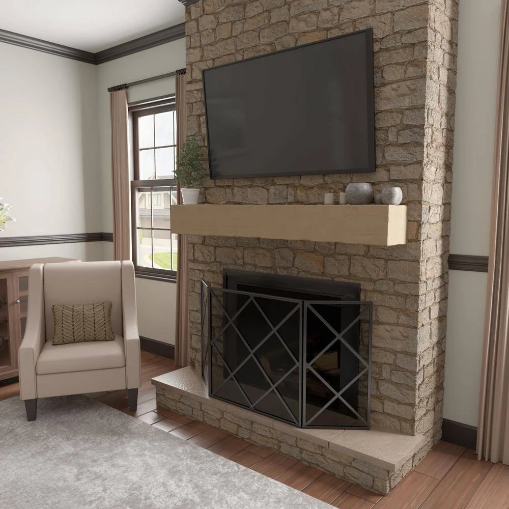 Heritage Timber Reclaimed Axed Cut 66 In. W X 9.5 In. D X 7.5 In. H Cap-Shelf Mantel 7 Heritage Timber Reclaimed Axed Cut 66 In. W X 9.5 In. D X 7.5 In. H Cap-Shelf Mantel - Image 7