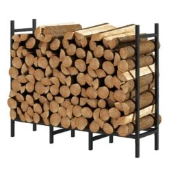 4.02*0.83*2.64 Feet, Firewood Rack, Outdoor Heavy Duty Metal Rack, Adjustable Firewood Rack, Fireplace Firewood Stacker -Fire Place Store oumilen firewood racks hd 121 wela 40 1000