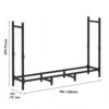 4.02*0.83*2.64 Feet, Firewood Rack, Outdoor Heavy Duty Metal Rack, Adjustable Firewood Rack, Fireplace Firewood Stacker