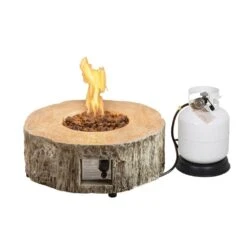 28 In. W X 10 In. H Ore Powder 30000 BTU Exterior Faux Stone Propane Fire Pit With Water Proof Cover And Lava Rock -Fire Place Store outdoor fireplaces ktkhxywydyq91 44 1000