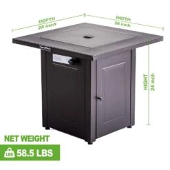 28 In. W Outdoor Powder Coated Iron 50,000 BTU Propane Fire Pit Fireplace Table 16 28 In. W Outdoor Powder Coated Iron 50,000 BTU Propane Fire Pit Fireplace Table -Fire Place Store outdoor fireplaces lxy hwhp5 d4 1000