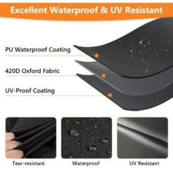 Fire Pit Cover Square, Heavy Duty PU Waterproof Patio Brazier Cover For Gas Fire Table, 45 In. L X 45 In. W X 25 In. H -Fire Place Store ovcrnibi fire pit covers and accessories wj 002 4 zhd 4f 1000