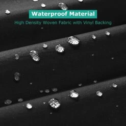 Outdoor Grill Waterproof Cover Round Fire Pit Cover, Black, 45 In. D X 25 In. H -Fire Place Store ovcrnibi fire pit covers and accessories wj 003 4 zhd 1f 1000 1