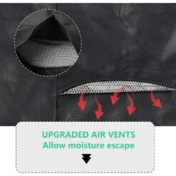 Outdoor Grill Waterproof Cover Round Fire Pit Cover, Black, 45 In. D X 25 In. H -Fire Place Store ovcrnibi fire pit covers and accessories wj 003 4 zhd 4f 1000 1