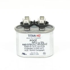 TITAN HD 5 MFD 440/370V Dual Voltage Oval Run Capacitor