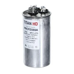 TITAN HD 35+5MFD, 440-Volt/370-Volt Dual Voltage Round Run Capacitor -Fire Place Store packard capacitors prcfd355a 4f 1000