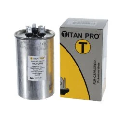 TITAN PRO 55 Plus 5 MFD 440/370V Dual Voltage Round Run Capacitor -Fire Place Store packard capacitors trcfd555 d4 1000