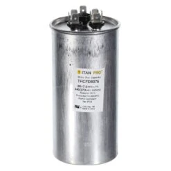 Titan Pro 80-Plus 7.5 MFD 440-Volt/370-Volt Dual Voltage Round Run Capacitor