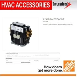 1 Pole 40 Amp 24 VAC Contactor -Fire Place Store packard contactors relays c140a c3 1000