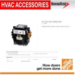2 Pole 40 Amp 24 VAC Contactor -Fire Place Store packard contactors relays c240a c3 1000