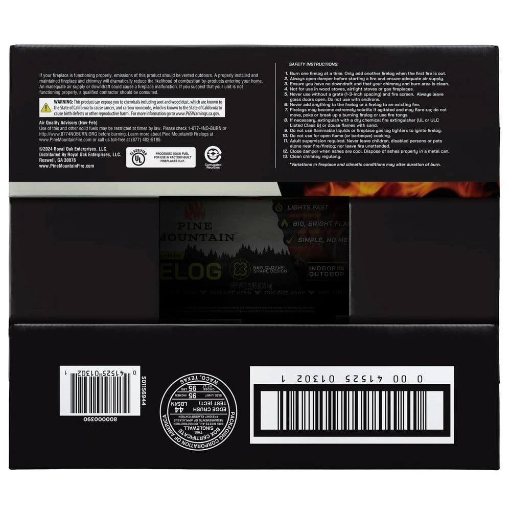 Traditional 3-Hour Firelogs, Long Burning Firelog For Fireplace, Campfire, Fire Pit, Indoor And Outdoor Use (9-Pack) 4 Traditional 3-Hour Firelogs, Long Burning Firelog For Fireplace, Campfire, Fire Pit, Indoor And Outdoor Use (9-Pack) - Image 4