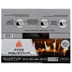 Quantum Premium Firelog, 2.5-Hour Firelog, Bright Firelog For Fireplace, Fire Pit, Indoor And Outdoor Use (4-Pack) -Fire Place Store pine mountain firewood 800 000 186 44 1000
