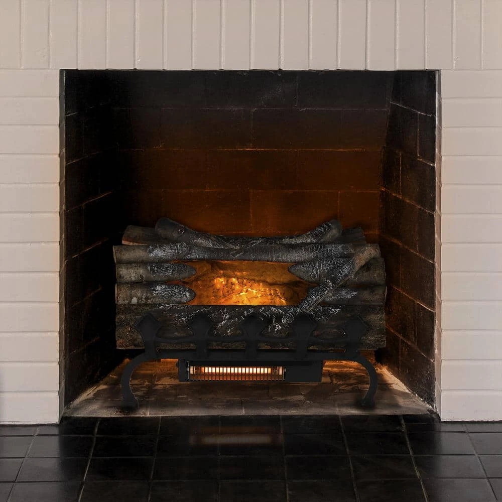 20.5 In. Crackling Electric Fireplace Logs With Grate And Heater 1 20.5 In. Crackling Electric Fireplace Logs With Grate And Heater