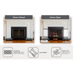 Alpine Large Glass Fireplace Doors -Fire Place Store pleasant hearth fireplace doors an 1012 40 1000