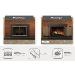Alsip Large Glass Fireplace Doors -Fire Place Store pleasant hearth fireplace doors ap 1132 a0 1000