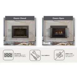 Arrington Small Glass Fireplace Doors -Fire Place Store pleasant hearth fireplace doors ar 1020 40 1000