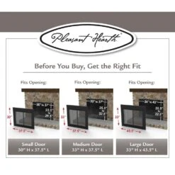 Arrington Small Glass Fireplace Doors -Fire Place Store pleasant hearth fireplace doors ar 1020 77 1000