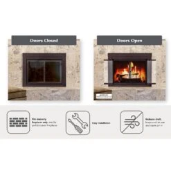 Ascot Large Oil Rubbed Bronze Glass Fireplace Doors -Fire Place Store pleasant hearth fireplace doors at 1002or 40 1000