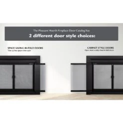 Collin Medium Black Glass Fireplace Doors -Fire Place Store pleasant hearth fireplace doors ci 3501bl 1f 1000