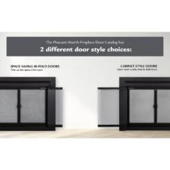 Collin Medium Gunmetal Glass Fireplace Doors -Fire Place Store pleasant hearth fireplace doors ci 3501gm 1f 1000