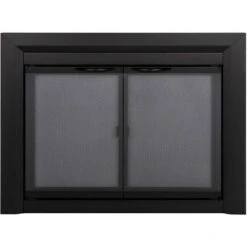 Carlisle Small Black Cabinet Style Glass Fireplace Doors -Fire Place Store pleasant hearth fireplace doors cl 3000 e1 1000
