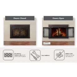 Fenwick Large Glass Fireplace Doors 13 Fenwick Large Glass Fireplace Doors -Fire Place Store pleasant hearth fireplace doors fn 5702 40 1000