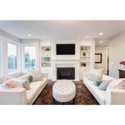 Linear Aluminum Large Black Glass Fireplace Doors