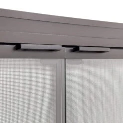 Linear Aluminum Large Black Glass Fireplace Doors -Fire Place Store pleasant hearth fireplace doors sl 4014bl 66 1000