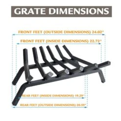 3/4 In. 24 In. 6-Bar Steel Fireplace Grate -Fire Place Store pleasant hearth fireplace grates bg7 246m 1d 1000