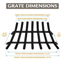 3/4 In. 27 In. 7-Bar Steel Fireplace Grate -Fire Place Store pleasant hearth fireplace grates bg7 277m 66 1000