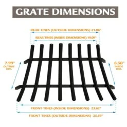 3/4 In. 30 In. 8-Bar Steel Fireplace Grate 11 3/4 In. 30 In. 8-Bar Steel Fireplace Grate -Fire Place Store pleasant hearth fireplace grates bg7 308m 66 1000