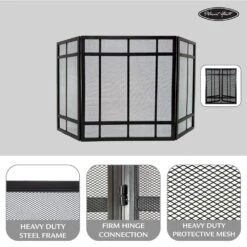 Mission Style 3-Panel Fireplace Screen -Fire Place Store pleasant hearth fireplace screens fa017sb 40 1000