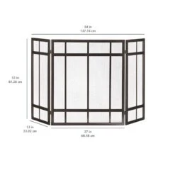 Mission Style 3-Panel Fireplace Screen -Fire Place Store pleasant hearth fireplace screens fa017sb a0 1000