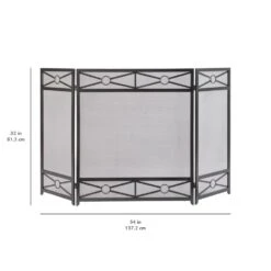 Sheffield 3-Panel Fireplace Screen In Vintage Iron -Fire Place Store pleasant hearth fireplace screens fa146s a0 1000