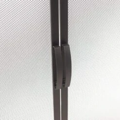 Manchester Large Size Black Steel And Glass Single-Panel Fireplace Screen With Doors -Fire Place Store pleasant hearth fireplace screens fa183s l 77 1000