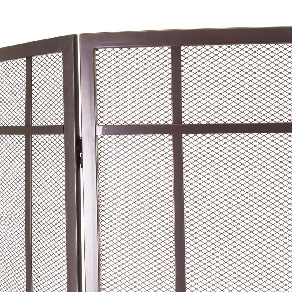 Asteria 3-Panel Fireplace Screen In Wenge 4 Asteria 3-Panel Fireplace Screen In Wenge - Image 4