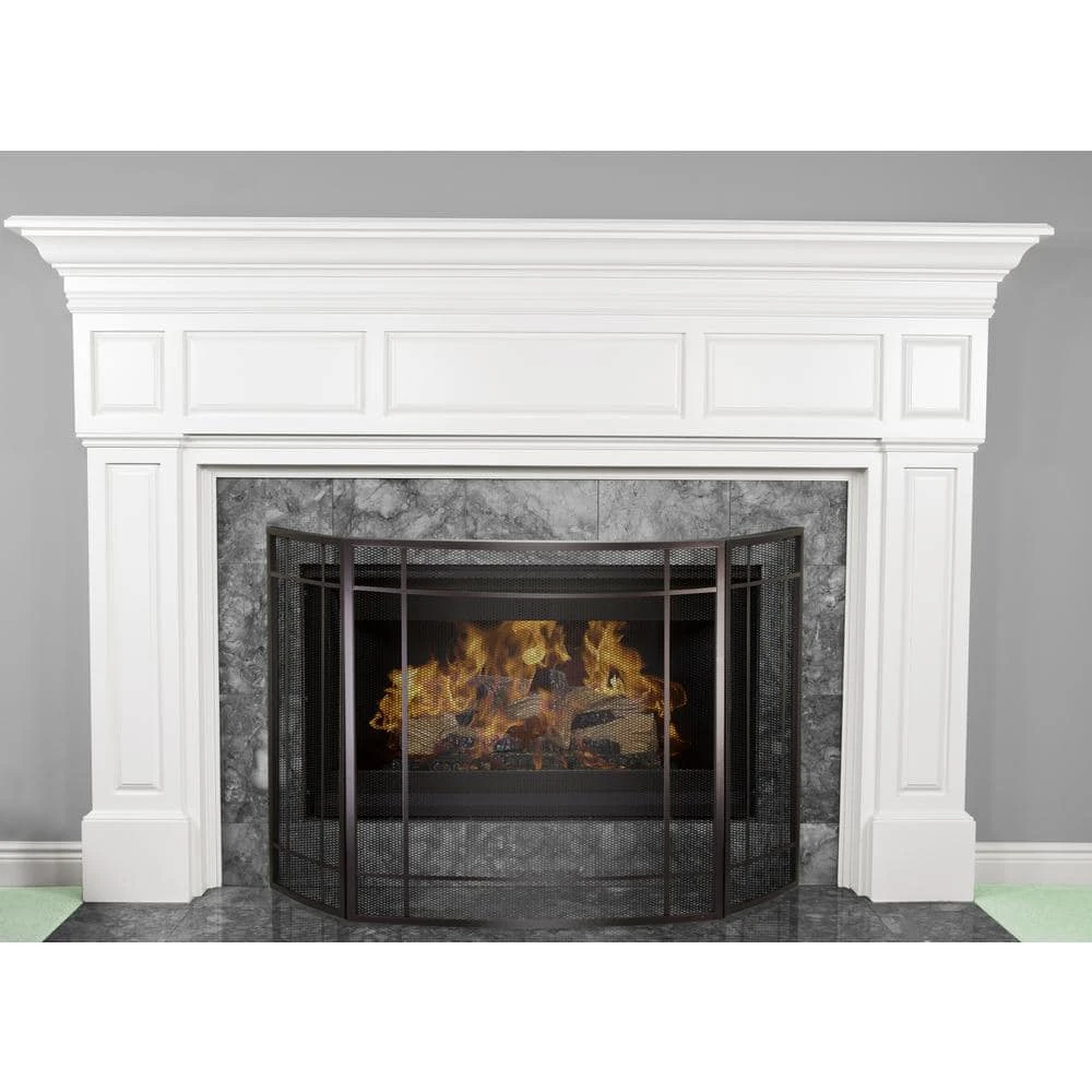 Asteria 3-Panel Fireplace Screen In Wenge 2 Asteria 3-Panel Fireplace Screen In Wenge - Image 2