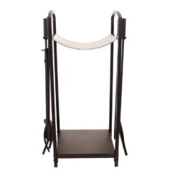 5-Piece Fireplace Tool Set With Log Bin -Fire Place Store pleasant hearth fireplace tools fa011tl 40 1000