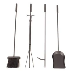 5-Piece Fireplace Tool Set With Log Bin -Fire Place Store pleasant hearth fireplace tools fa011tl 77 1000