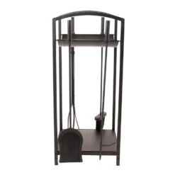 5-Piece Fireplace Tool Set With Log Bin -Fire Place Store pleasant hearth fireplace tools fa011tl a0 1000