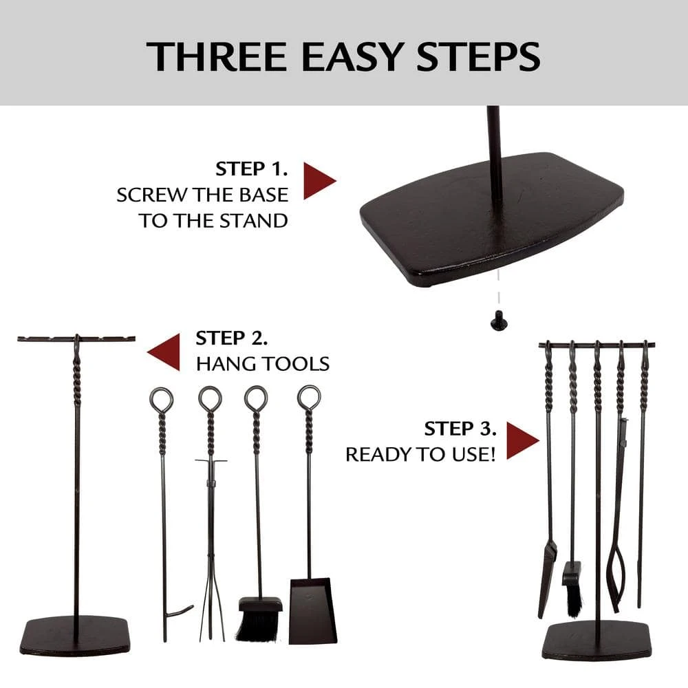 Waverly 5-Piece Fireplace Tool Set 4 Waverly 5-Piece Fireplace Tool Set - Image 4