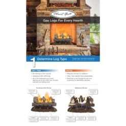 Willow Oak 24 In. Vented Gas Log Set -Fire Place Store pleasant hearth vented gas fireplace logs vl wo24d 40 1000
